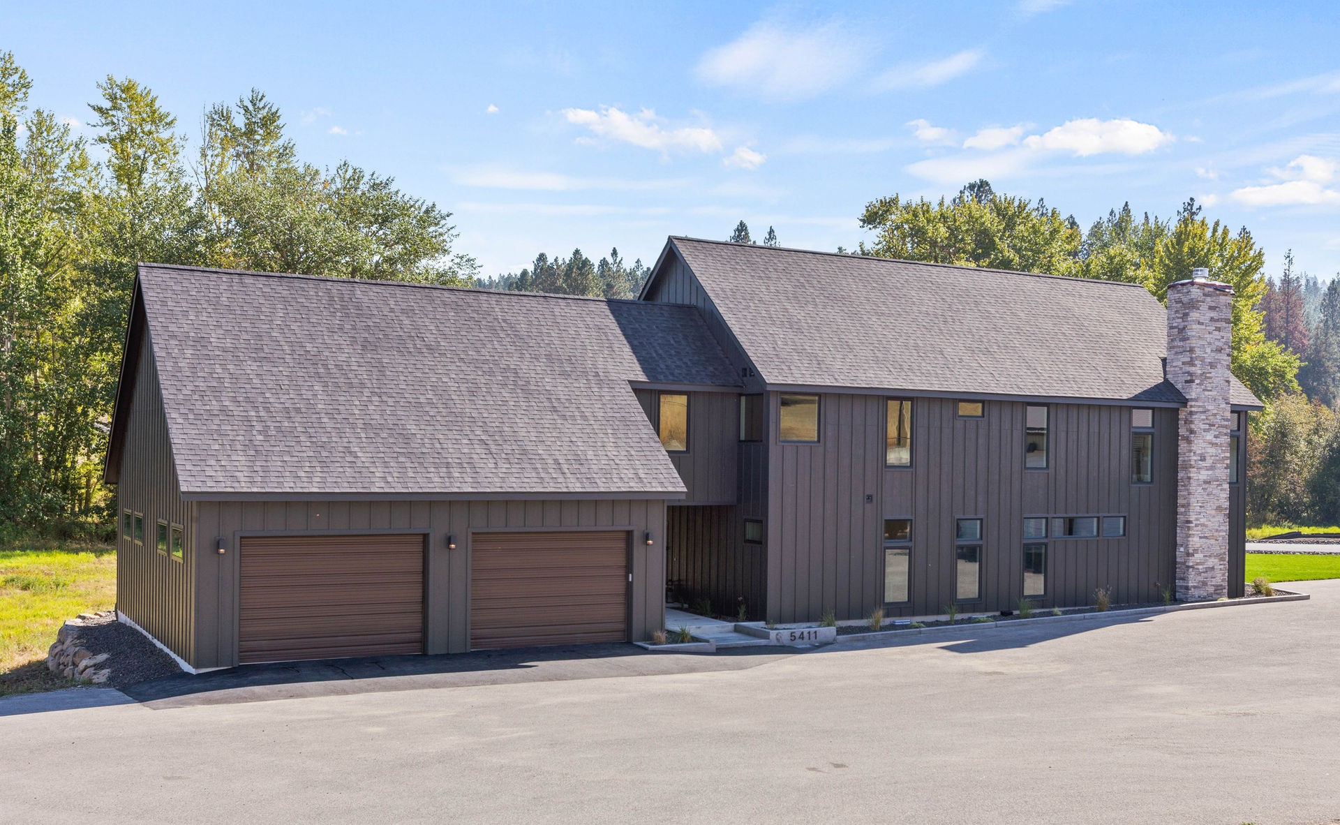 Custom modern craftsman home built by Grit & Timber in Spokane
